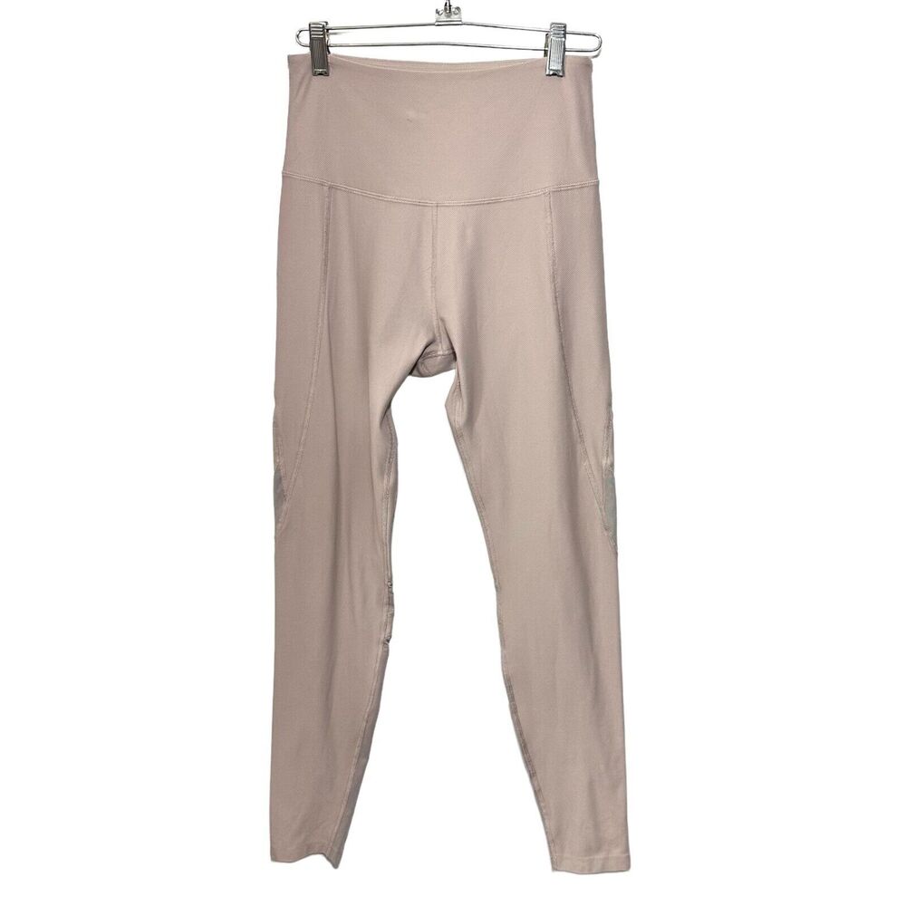 Nylora Women’s Size Small High Waisted Mauve Mesh Leggings Full Length